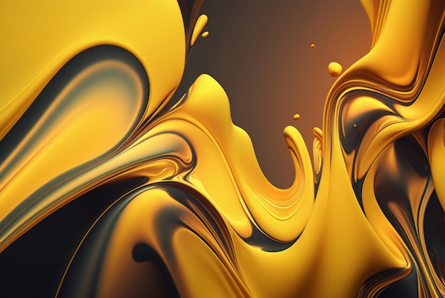 Yellow abstract beautiful background generative ai