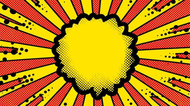 Yellow abstract comic background pop art