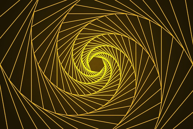 Yellow abstract geometry line art