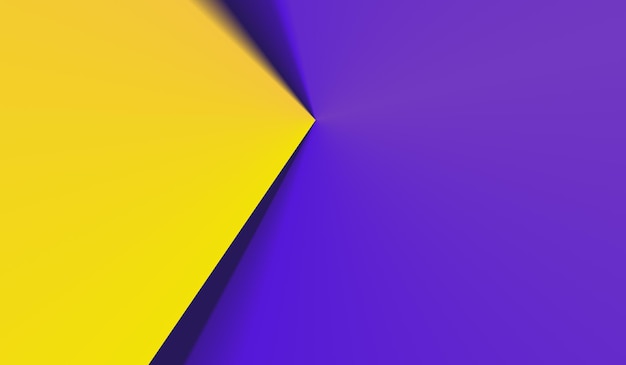 Yellow abstract geometry on purple background