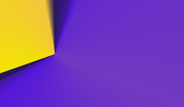 Yellow abstract geometry on purple background