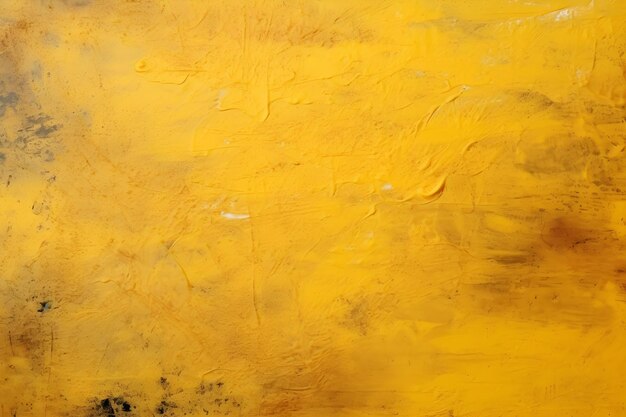 Yellow aged acrylic paint texture background