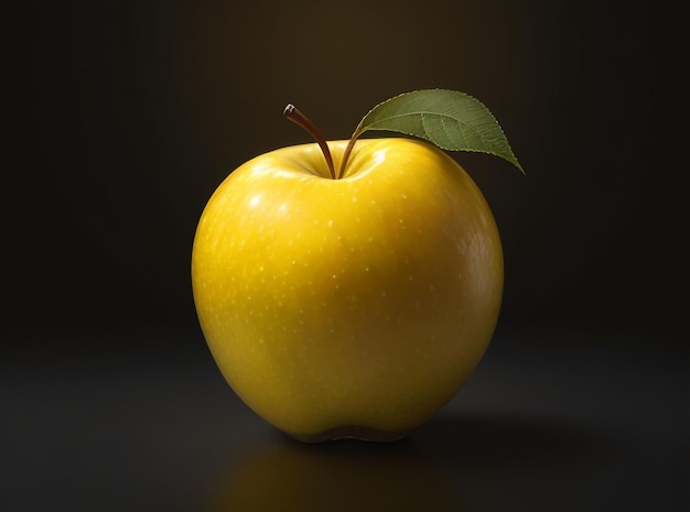 a yellow apple generative ai