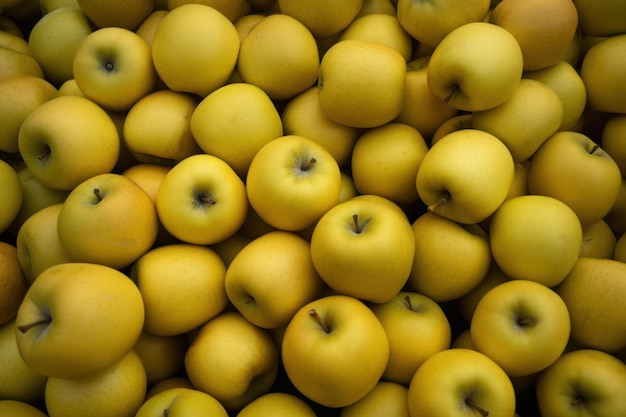 Yellow apples at local farmer market