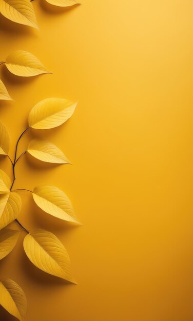 A yellow background adorned with graceful lines