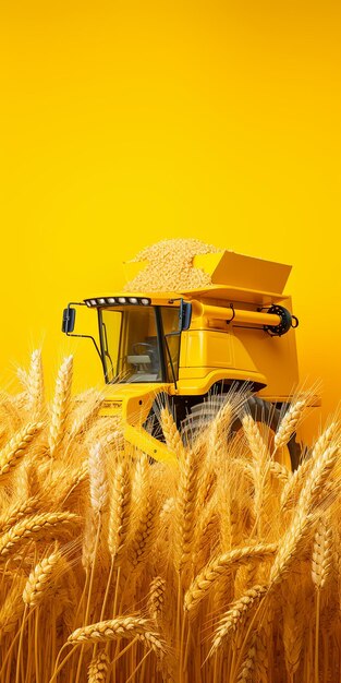 Yellow background agriculture illustration