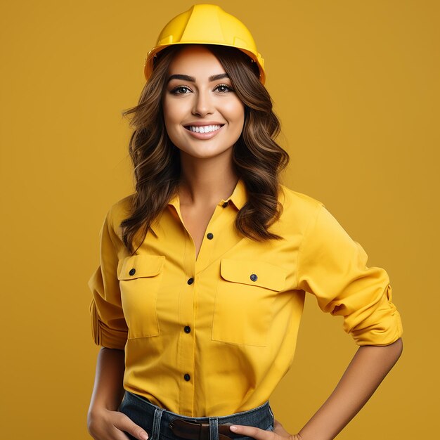 Yellow background construction illustration