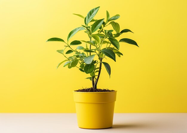 Yellow Background Horticulture Illustration