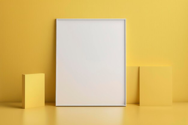 Photo yellow background mockup minimalism