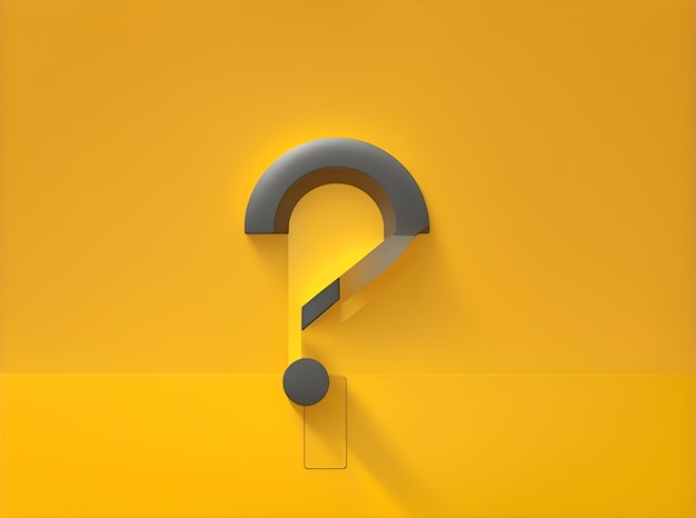 Yellow background with 3d question mark icon