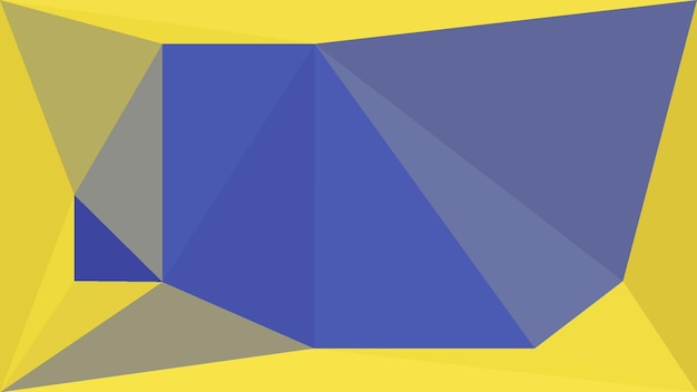 黄色の背景に中央に青い四角形。
