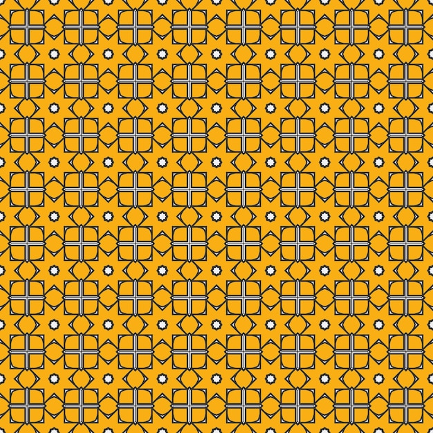 A yellow background with a geometric pattern.