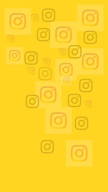 インスタグラム ロゴの黄色い背景