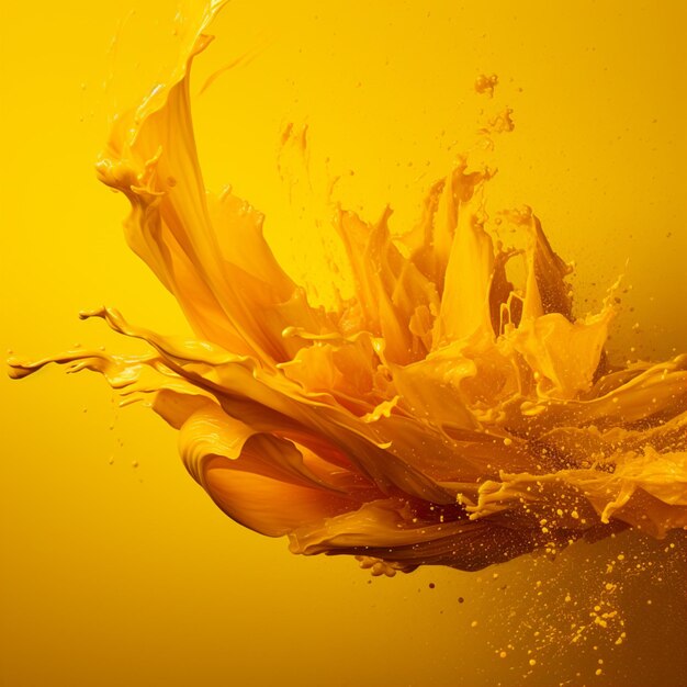 A yellow background with orange and orange colors and orange splashes