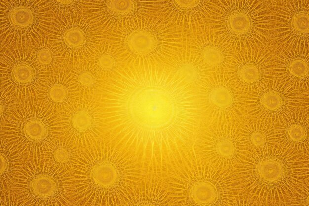 Yellow background with a pattern in the form of a kaleidoscope