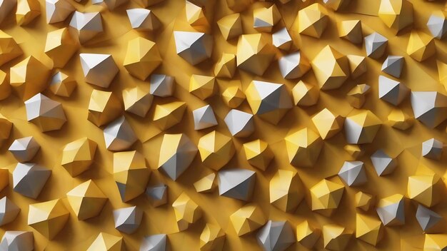 Yellow background with polygons