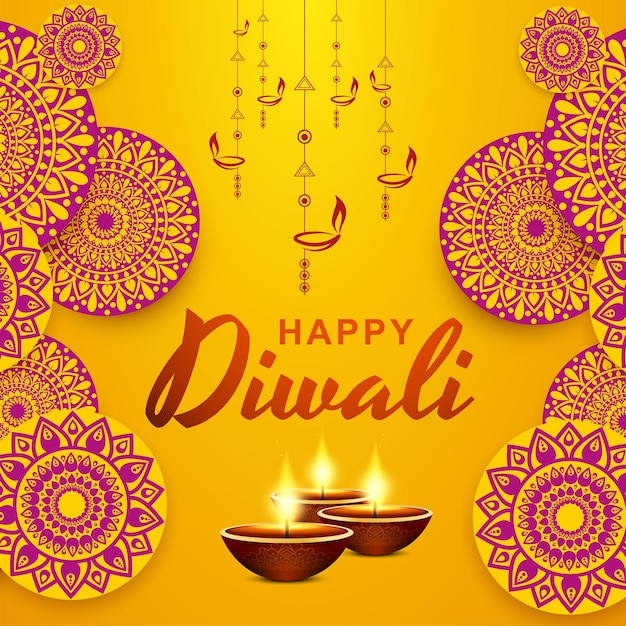 a yellow background with a sign that says happy festival