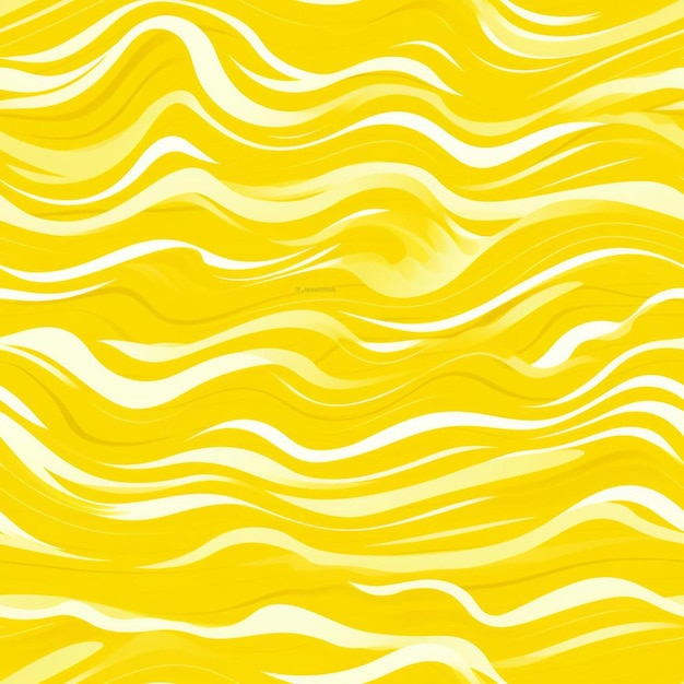 A yellow background with wavy lines