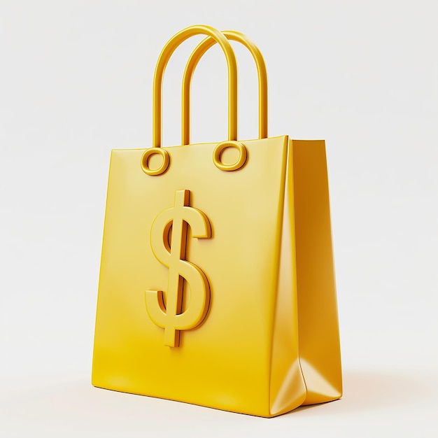 a yellow bag with a dollar sign on it that says dollar