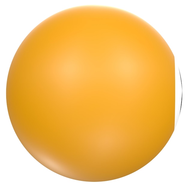 A yellow ball with a hole in it