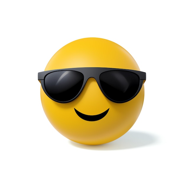 Photo a yellow ball with sunglasses