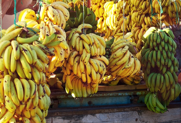 Yellow banana in asian market