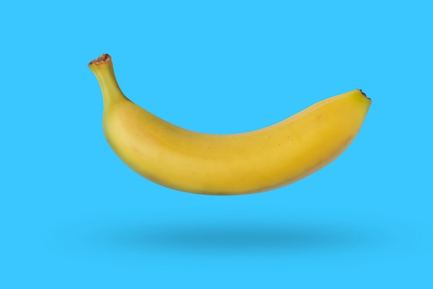 Yellow banana floating