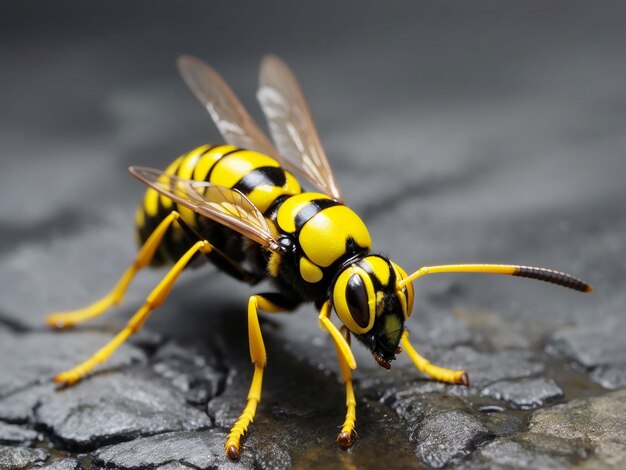 Yellow banded polybia wasp