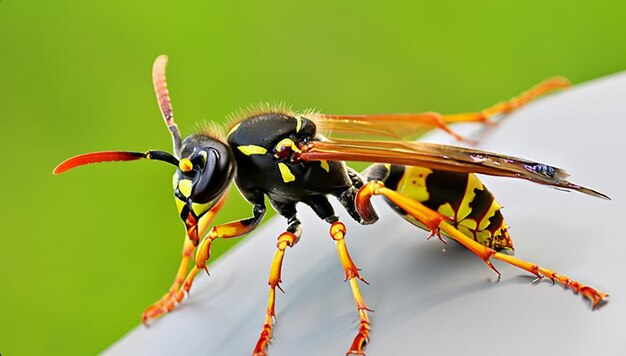 黄色い帯状のポリビア蜂