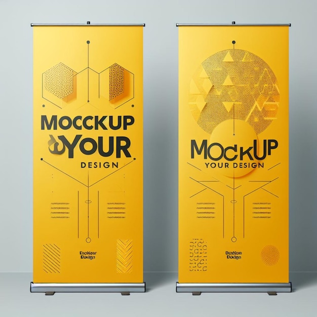 a yellow banner that says scupage your design on it