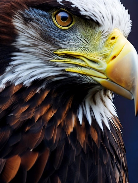 yellow beak eagle head