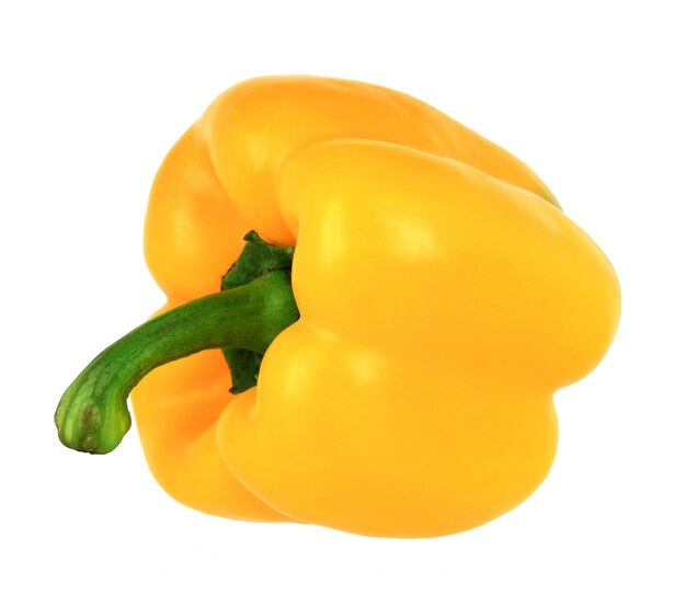 Photo yellow bell pepper isolated on white background