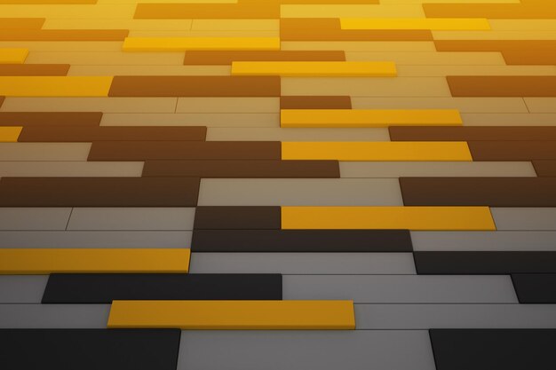 Yellow and black background with bricks