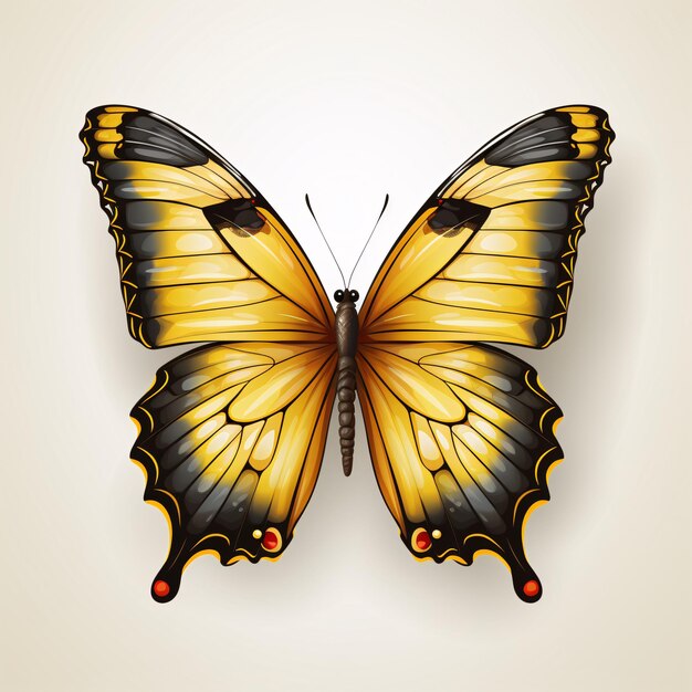 a yellow and black butterfly