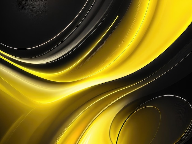 Yellow and black motions abstract background