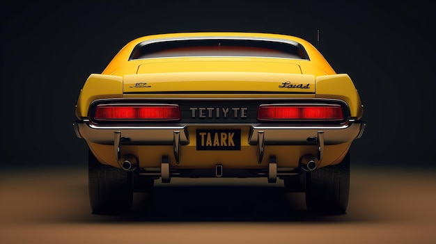 yellow and black muscle car generative ai