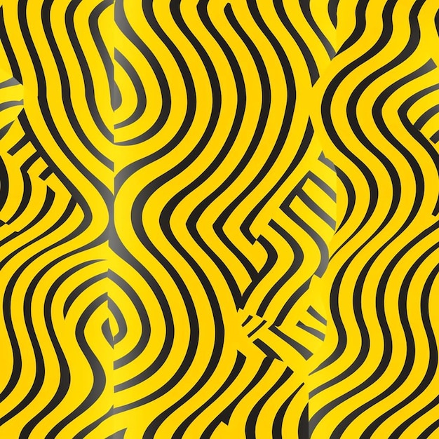 Yellow and black pattern with the word