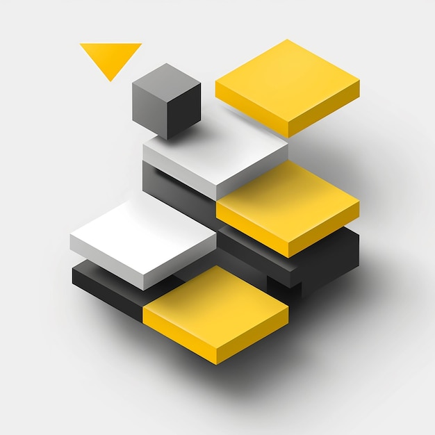 желтый и черный квадрат с черно-белым квадратом и желтым квадратом