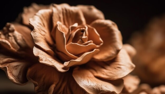 Foto fiore giallo morbidezza e fragilità in natura crescita elegante generata dall'ai