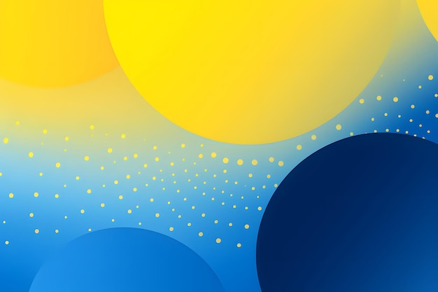 Photo yellow and blue abstract background template vibrant color gradients dots