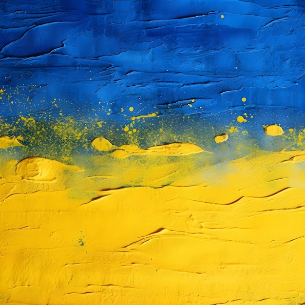 Yellow amp blue colored creative social media post design template for ukraine
