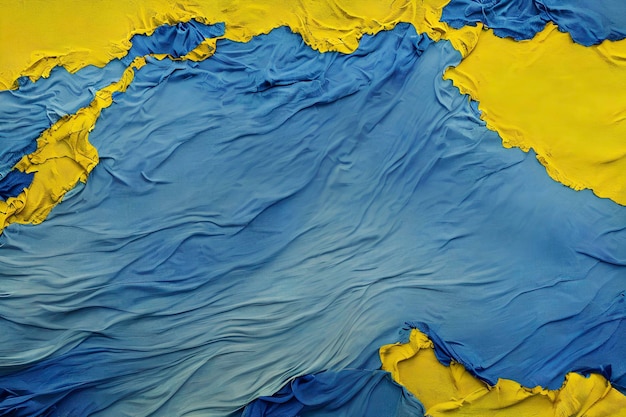 Yellow and blue fabric