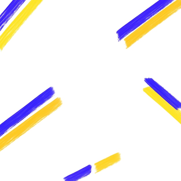 Yellow and blue lines on a white background