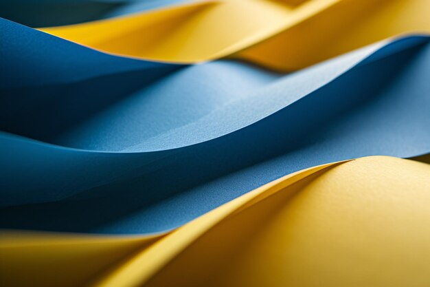 Yellow and Blue Paper Waves