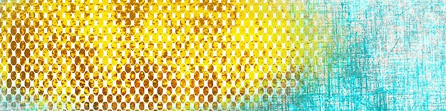 Yellow blue textured horizontal background empty panorama backdrop illustration with copy space