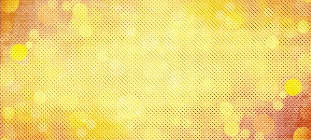 Yellow bokeh background Panorama widescreen illustration with copy space Backdrop