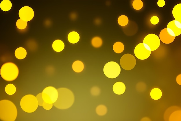 Yellow bokeh lights in the dark