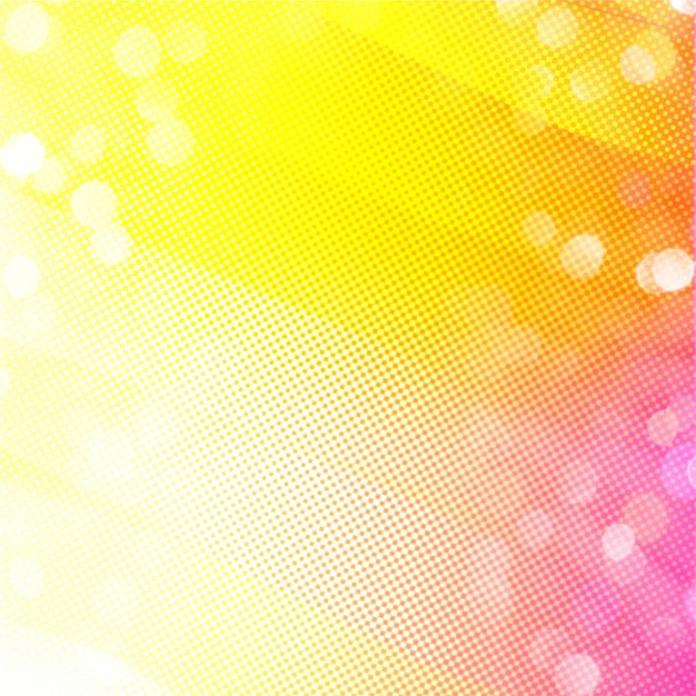 Yellow bokeh lights squared background