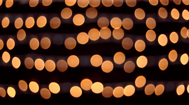 Yellow bokeh lights