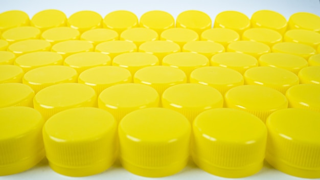 The yellow Bottle  plastic cap 